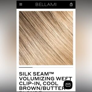 BELLAMI Silk Seam™ Clip-In Extensions - Cool Brown and Butter